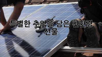 특별한 추억을 담은 친환경 선물🎁